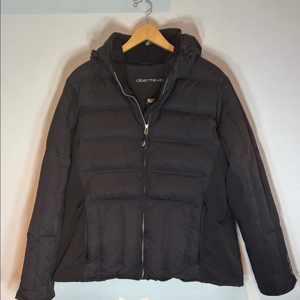 Obermeyer Circuit Goose Down Ski Snow Jacket Coat Black size 16
